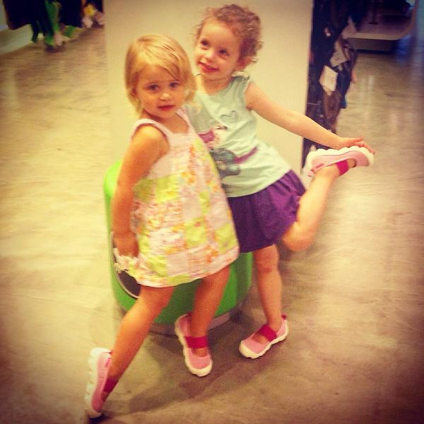 BLeighWilson's tweet photo. These two enjoyed their trip to @Crocs today!  So many choices!  #welovecrocs #shoes #twinsies #toddlerlife http://t.co/MBcMARuqER