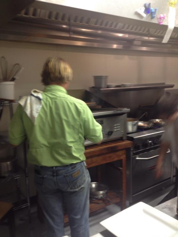 1933Restaurant's tweet photo. Boss man finishing the last ticket on his grill shift....@Staffordsonmain @crewsdave http://t.co/FOJTNPyIKb