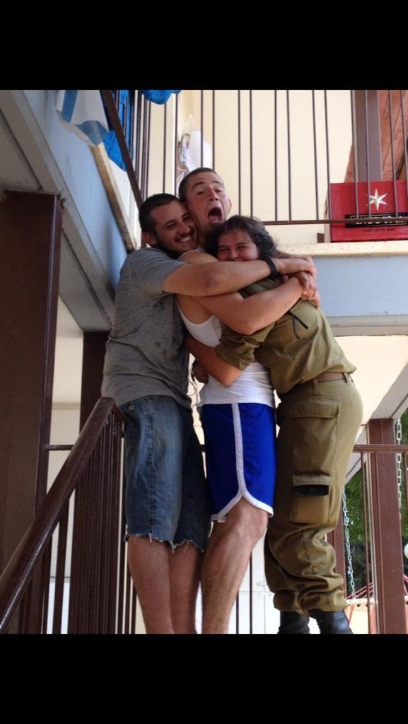 AmyPresident's tweet photo. Lone soldiers reunited after returning from Gaza http://t.co/vBv7cXxMpV