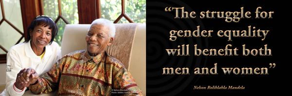 NelsonMandela's tweet photo. "The struggle for gender equality will benefit both men and women" #NelsonMandela #LivingTheLegacy #NMAL2014 http://t.co/5aoVTHlyY4