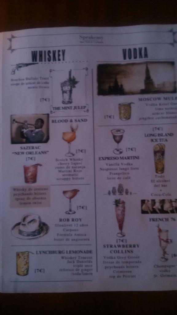 Girithron's tweet image. Elegid un cocktail y me mandais que os tomaríais por reply! #Speackeasy