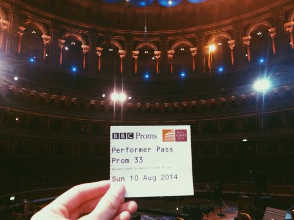 MillieAshton's tweet image. Performing in front of 6000 people tonight. #NYOGB #BBCProms2014