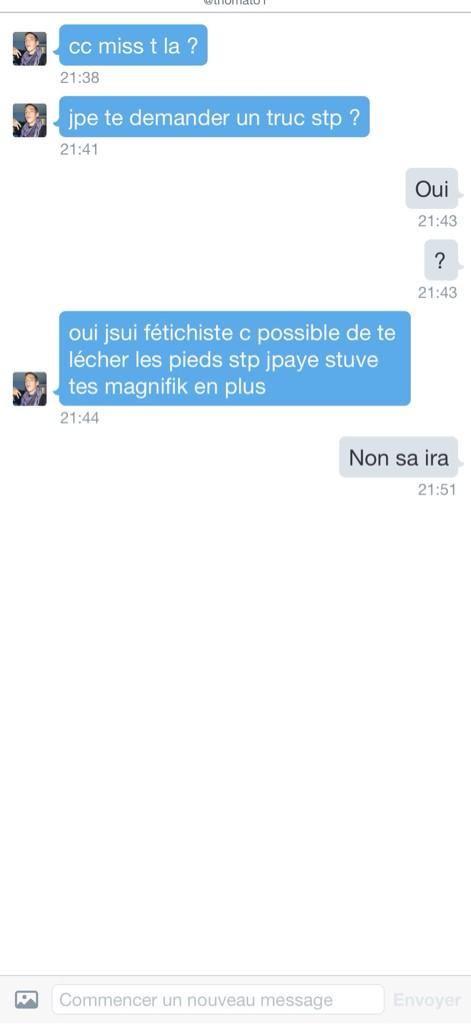 17Bebou's tweet photo. Y a vraiment des gens bizarre 😂 http://t.co/hxeXG0CpNN