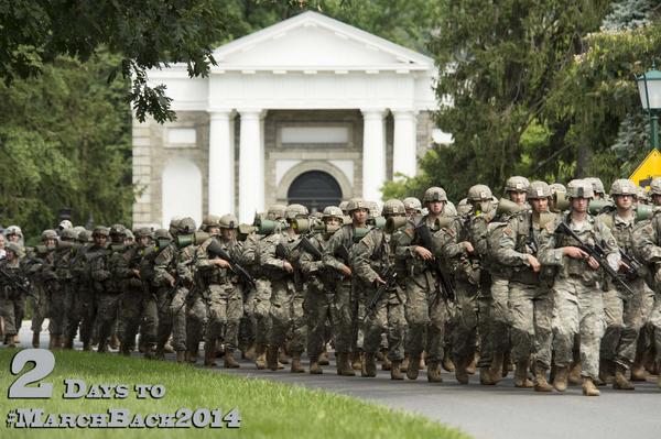 WestPoint_USMA's tweet image. 2 days before #USMA2018 does the 12.2 mile #MarchBack. What's your longest ruck march distance?