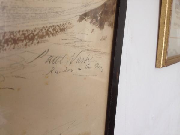 AngelWayAuction's tweet image. Here we have a sketch by celebrated war artist Paul Nash - raider on the moors - looking to go to auction with this.