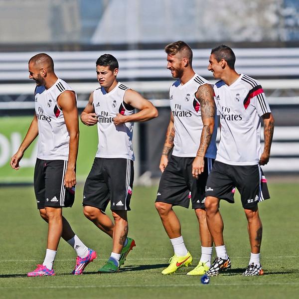 realmadrid's tweet photo. El Real Madrid completó la última sesión antes de viajar a Cardiff. #RealMadridSevilla #HalaMadrid http://t.co/U1D8pSuJPT