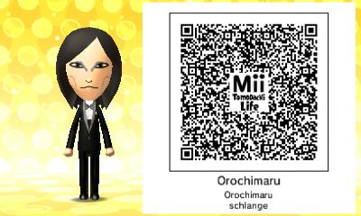 TomodachiQRcode's tweet image. orochimaru #TomodachiLife #3DS