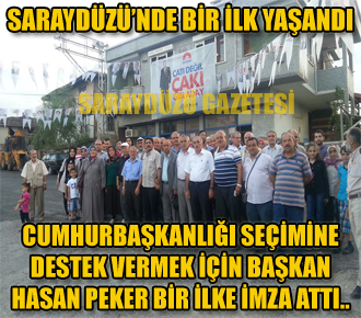 Saraydüzü Belediye Başkanımız Hasan Peker'den Seçimlerde Bir İlke İmza Attı..
sarayduzugazetesi.com/haberdetay.asp…