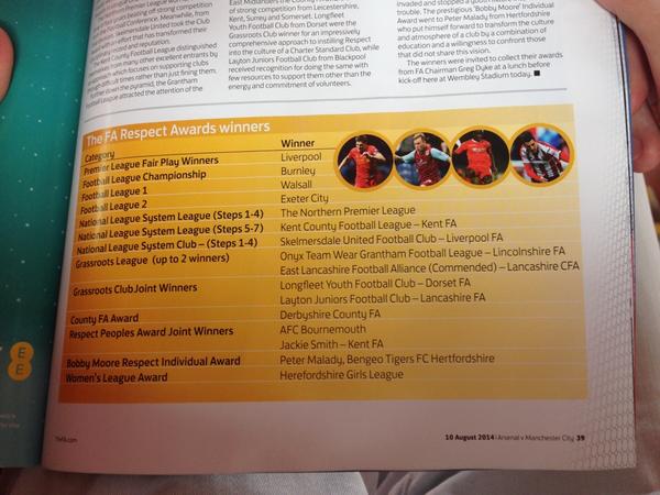 CallumDHutton's tweet photo. @GranthamYouthFL getting a mention in the Community Shield Programme today - well done on the national award! http://t.co/MF2AfDyARq