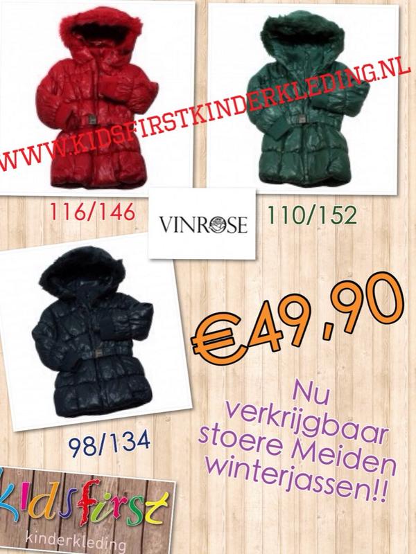 Winterjassen in de sale!! Kijk snel op kidsfirstkinderkleding.nl