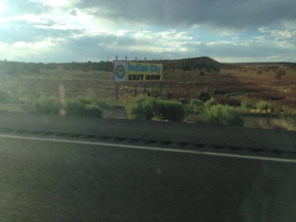 ipulito's tweet photo. Who knew Native Americans loved billboards so much?! #spaghettiwestern #indiancity? #murica http://t.co/FT69R4VnYg