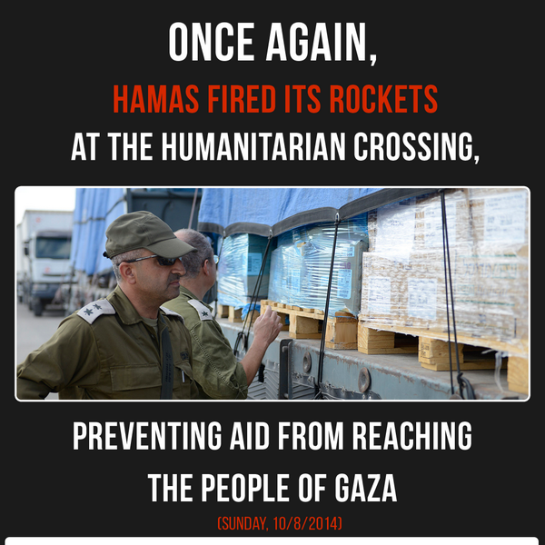 IsraeliPM's tweet photo. Once again, #Hamas fired at the Kerem Shalom crossing, preventing humanitarian aid from reaching the people of #Gaza. http://t.co/dO4NZMqOX7