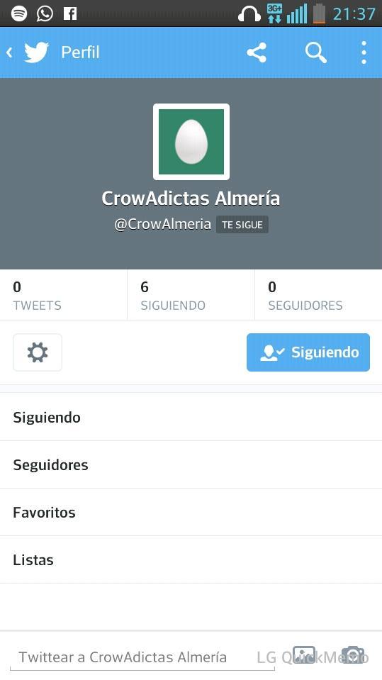 CrowOfficialCR's tweet photo. feliz al ver que ya tambien hay un twitter de apoyo en Almeria jeje #FF Gracias de corazon ❤❤❤ http://t.co/WBLuOE77GT