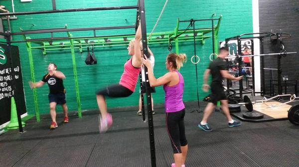 Some of the folks doing a hard session #noexcuses