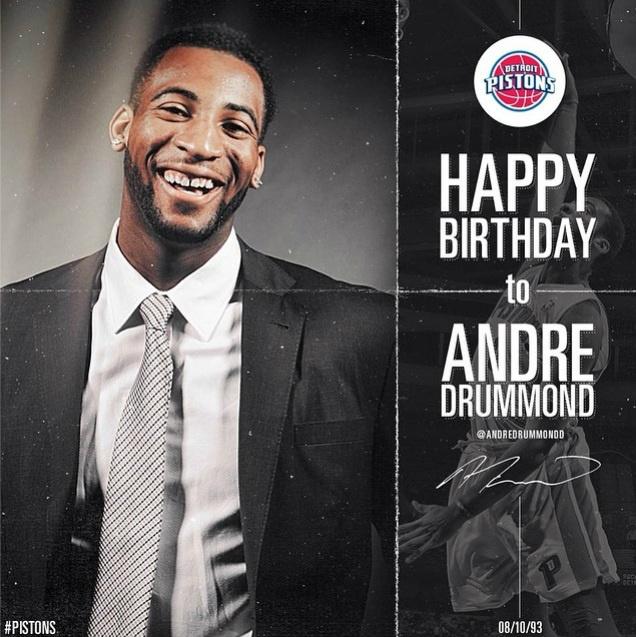The big man has a big birthday. Happy 21st birthday to Andre Drummond! 