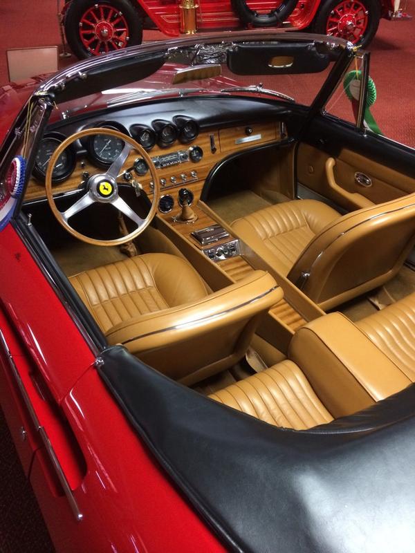 GoodwoodRRC's tweet photo. Interior of @InsideFerrari 365 California. One of 14 at #nethercuttcollection. Nice, eh? http://t.co/YnVGfFe2d6