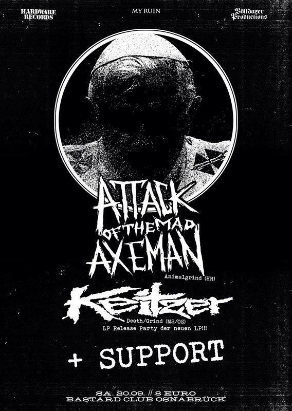 20.9.14 LIVE #Keitzer #Attackofthemadaxeman @bastardclubosna #animalgrind #festeschuhe #schneckenfett