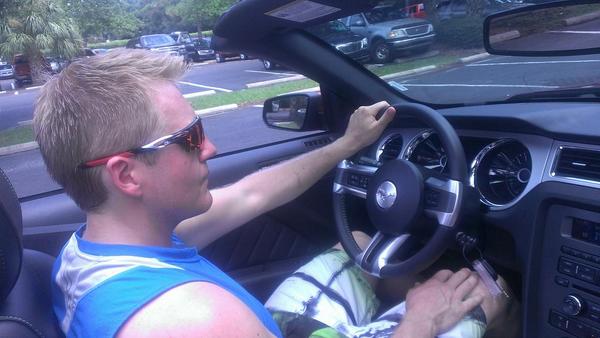 christopherfine's tweet photo. @timhauraney my favorite Canadian racecar driver behind the wheel of an American icon. #mustang http://t.co/y3dCGc19WH
