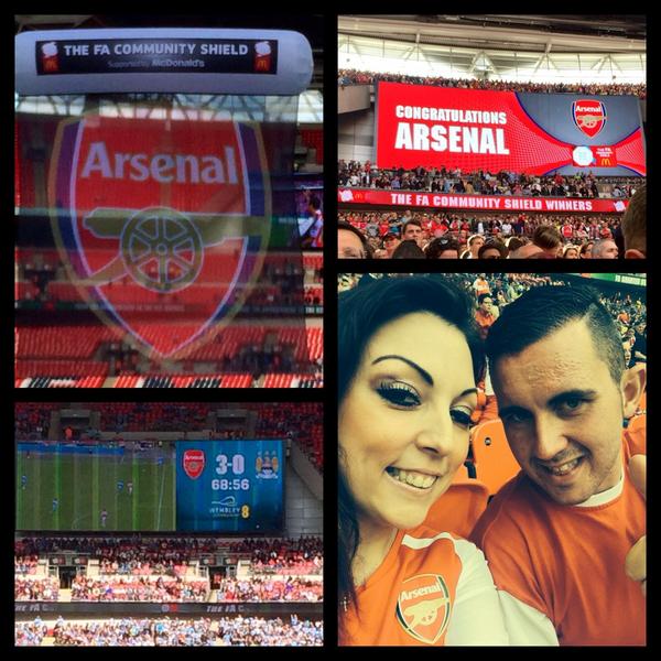 jenjenafc's tweet photo. Woooo great day today! #CommunityShieldWinners2014 #Wembley #AFCvMCFC http://t.co/pAytiJIcn9