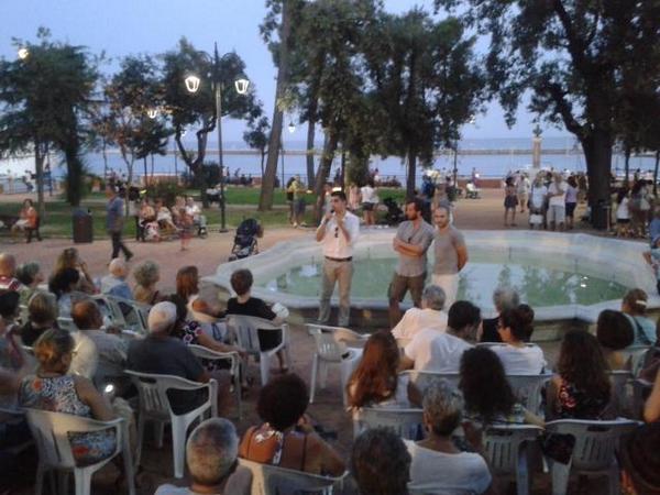 tante belle persone ascoltando <a href="/occhipervedere/">GIORGINA MONTINA</a> a "il mare è troppo grande" per la campagna #dona1bici a <a href="/gus_italia/">GUS</a>