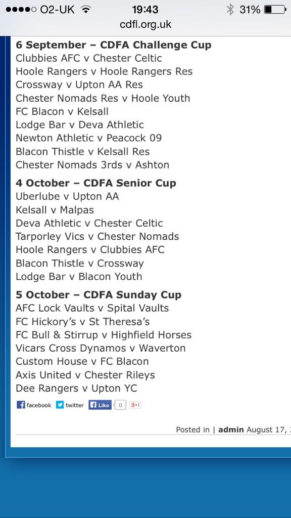 Cup draws fellas@chestercelticfc <a href="/LodgeBarFC/">Lodge Bar FC</a>