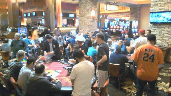 TVPokerRoom's tweet image. &quot;Button:Seat#7 Shuffle Up &amp;amp; Deal&quot; says @SavagePoker Day 2 @AnteUpMagazine $1650 #AUWC Main @Thunder_Valley underway!