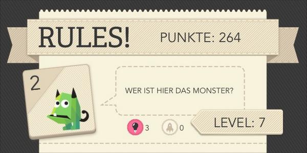 brausehoffmann's tweet image. Ich habe gerade 264 Punkte und Level 7 in @RulesTheGame erreicht! rulesgame.net #RulesGame