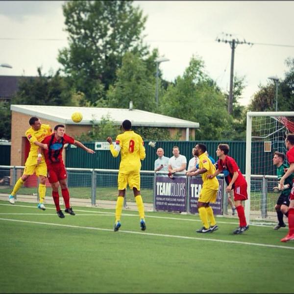 Dkendall117's tweet image. First Goal for Harlow Town FC. Buzzin it was papped! #DefinitelyNotaFoul #BottomLeft