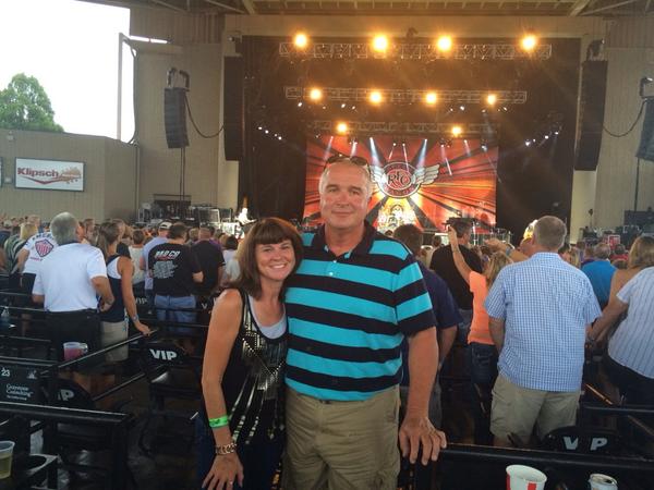 DebDebTweets's tweet photo. Rockin' it at REO Speedwagon at Klipsch music center http://t.co/4hcTLeSggi