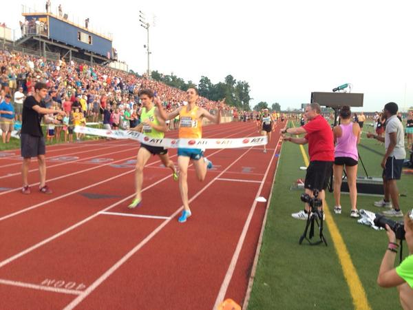 <a href="/nickwillis/">Nick Willis</a> takes it officially in 3:53.5! The fastest mile ever run in the state of Michigan! #RunMichigan