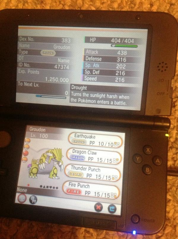 Whiteyoshia12's tweet image. Shiny Groudon Giveaway RT ends 8/15