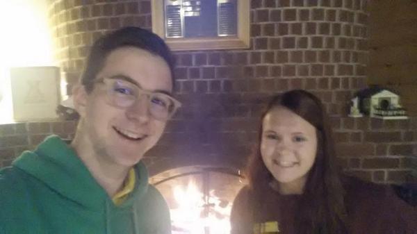 ambwalk's tweet photo. Work selfies by the fire with @CMatheson83 #KOALife http://t.co/CfKJEwQAGX