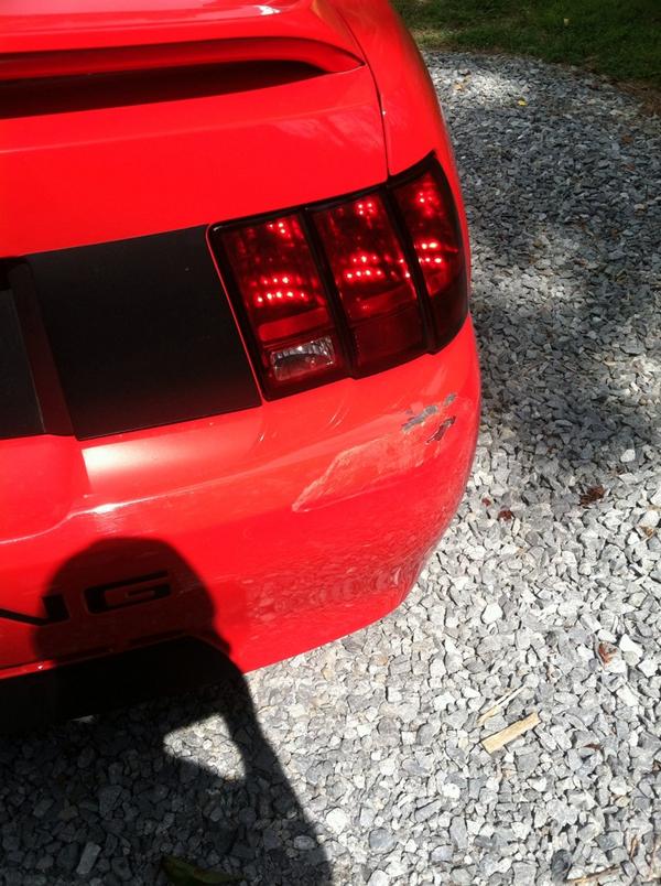 chasesmith308's tweet photo. To who ever rammed my car last night over night, fuck you. http://t.co/Kx0B0vC3Wz