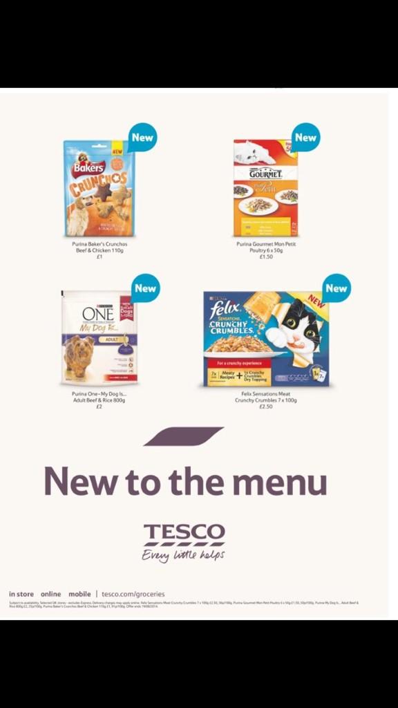 Part of the new range of pet food...
