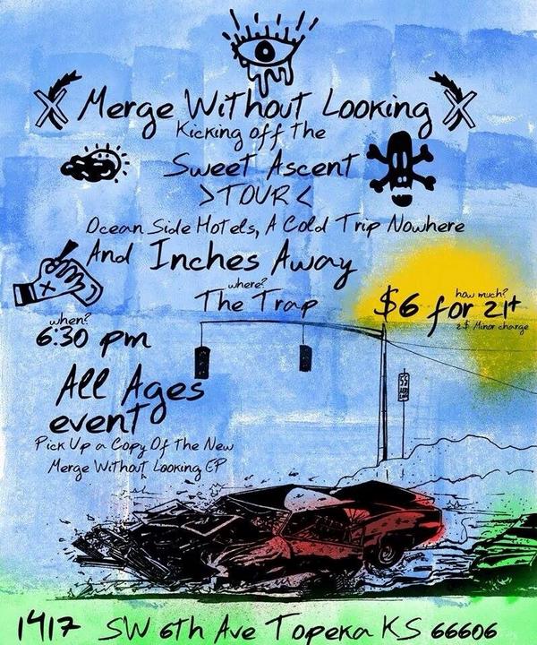 ACTNowhere's tweet photo. This Friday in Topeka, KS at The Boobie Trap w/Sweet Ascent, Merge Without Looking, Oceanside Hotels, &amp; Inches Away! http://t.co/2w9VZwoizN