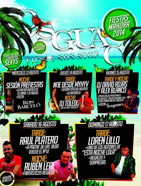 DiscotecaDsguac's tweet photo. Cartel @DiscotecaDsguac #fiestas2014dsguac, vamos a por otro año de fiestas 24h http://t.co/Yodbbm6nFT