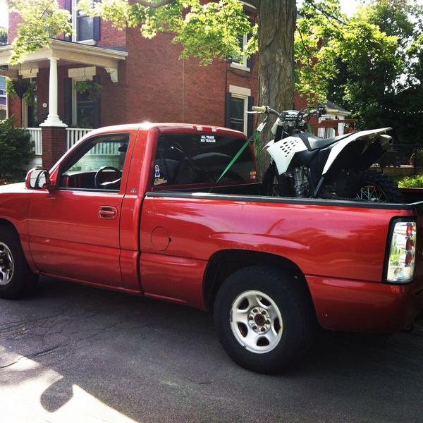 donn_henly's tweet photo. All loaded up and ready for my week off with my girl #ktm #chevy #alltrashnotrailer #braapp http://t.co/RHrrww24br