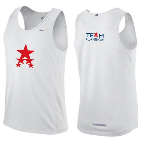 CoachTStanford's tweet photo. A5: No way, it's all about that Nike Drifit Team All-American singlet! #RunChat http://t.co/b2Rv19ElS6