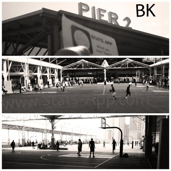 Stats_App's tweet photo. Did anybody get out to PIER 2 in #Brooklyn this weekend for a game? #basketballforever #bball #ballislife http://t.co/5xkHJQPst9