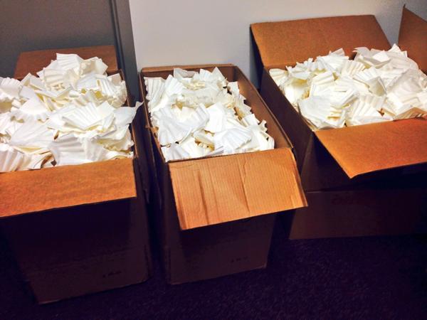 Gabi_VPAA's tweet photo. We have 20,000 coffee filters ready for our PNMs! @FSUPanhellenic http://t.co/D97rrf2EVX