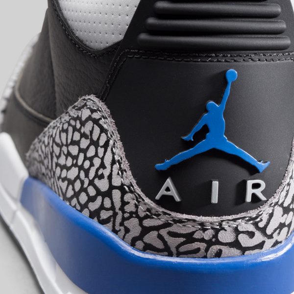 Black leather, blue accents, classic elephant print. This #AirJordan 3 Retro drops Saturday. swoo.sh/1mxG2oV