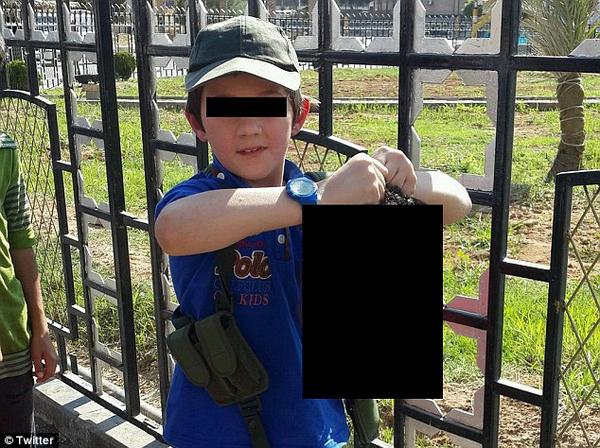 7 year old Australian Muslim shows off severed head