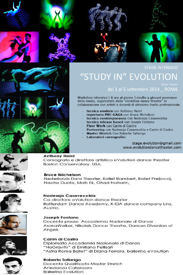 eVolution_D_T's tweet photo. Ultima settimana per iscriversi !!!
STAGE INTENSIVO dal 1 al 5 settembre 2014 _ Roma 
a soli 180 euro!!! http://t.co/ZHQ2fuxH3D