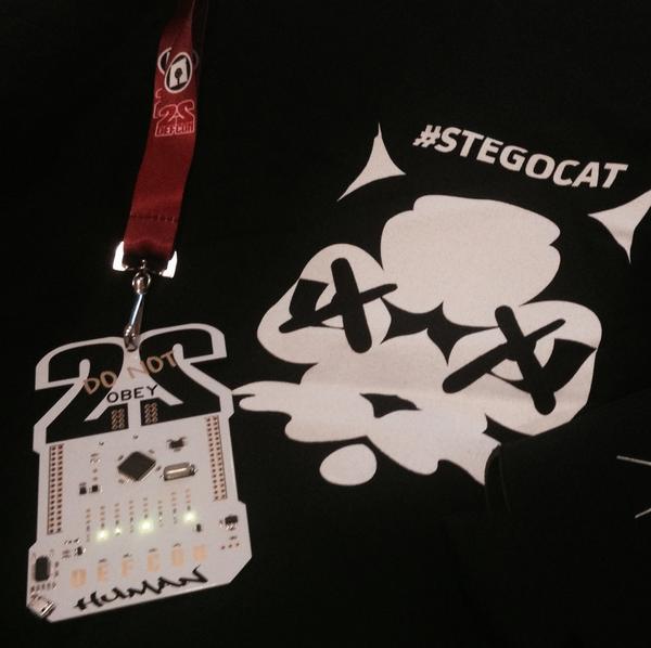 Goodbye #DEFCON hackers! #stegocat