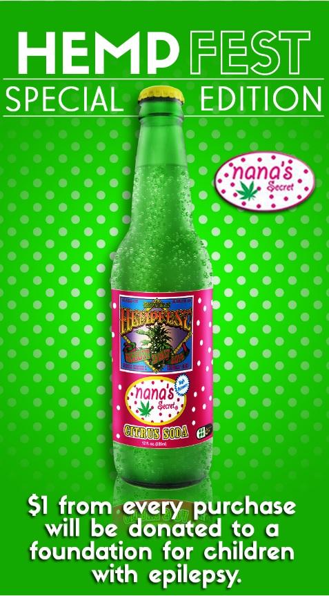 seattlehempfest's tweet photo. Don't miss the @WinterlifeCoop Lounge at #Hempfest Nana's Secret soda is donating $1 per soda to kids w/ epilepsy http://t.co/bRTBZl2NbD
