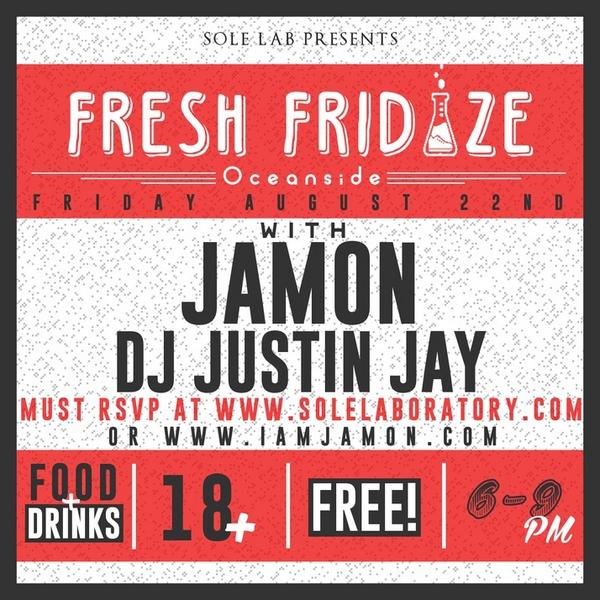 Sole_Lab's tweet photo. Info for #FreshFridaze with @iAmJamon and DJ Justin Jay.
http://t.co/Xqr1Xj1Fhs http://t.co/pGgtQUztNS