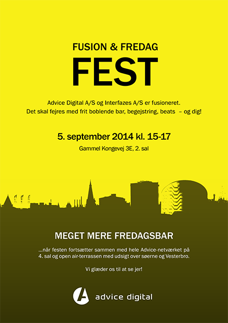 advice_as's tweet photo. Vi fejrer fusionen med reception d. 5/9! Fredagsbar i Advice-netværket bagefter. Om fusionen:http://t.co/pCiuRJVSji http://t.co/Sd5yIPzj6R