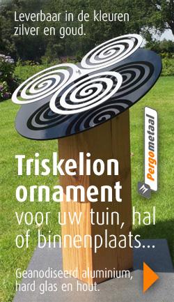 Uniek triskelion ornament. Nu leverbaar via onze klant pergometaal.nl