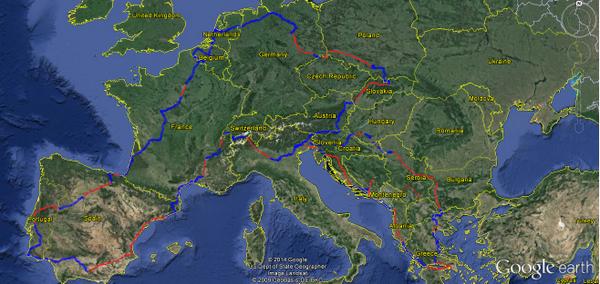 A European Journey: the route