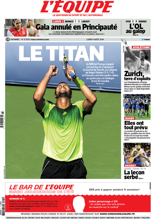 lequipe's tweet photo. LE TITAN ! http://t.co/8RDPolQlGX